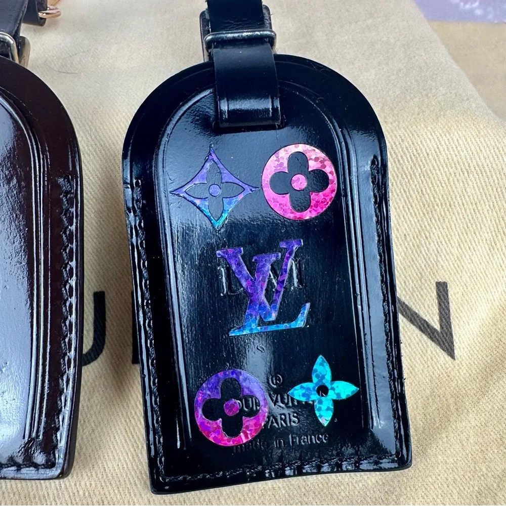 Louis Vuitton Leather Luggage Name Tag Bag charm keychains CUSTOMIZED - Picture 7 of 9